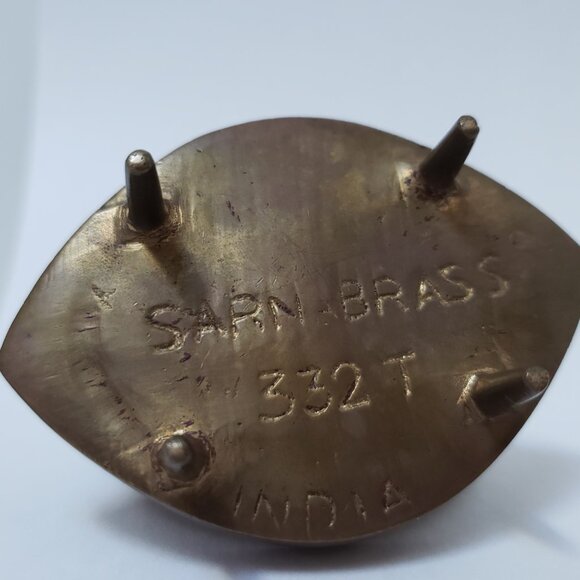 Vintage Brass Sarna India Etched Censure Incense Burner Bell 2 pc. - Picture 9 of 9